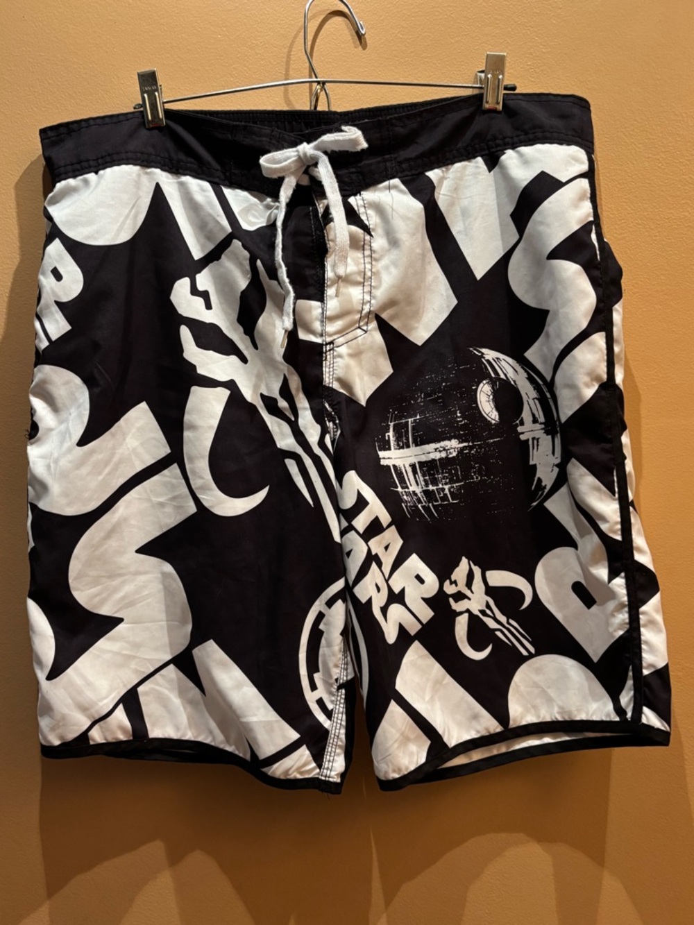Star Wars Death Star Swim Board Trunks Size Large